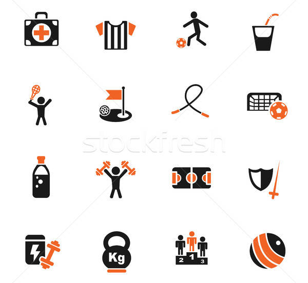sport icon set Stock photo © ayaxmr
