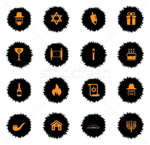 Hanukkah simply icons Stock photo © ayaxmr