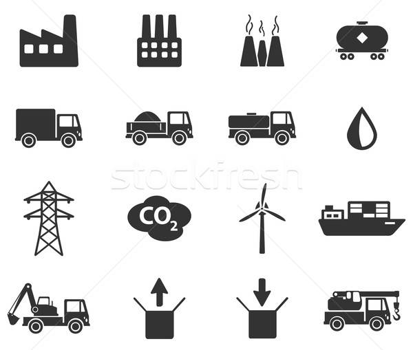 Ipari egyszerűen ikonok szimbólum webes ikonok felhasználó Stock fotó © ayaxmr