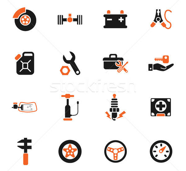 car shop icon set Stock photo © ayaxmr