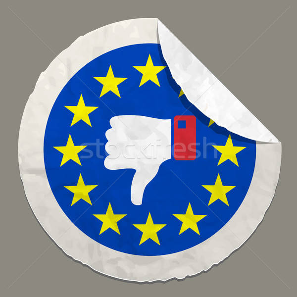 Brit népszavazás fogalmak szimbólum papír címke Stock fotó © ayaxmr