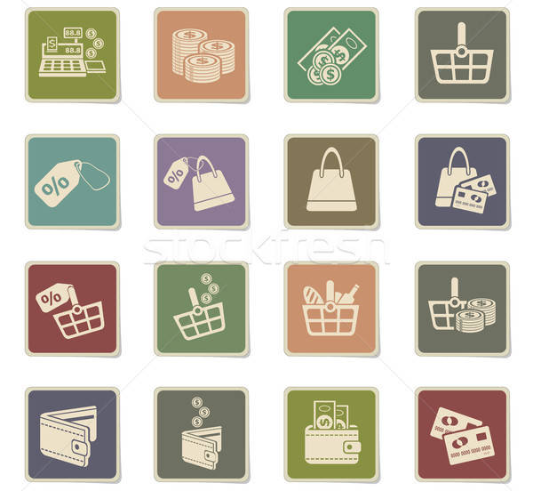 marketing and e-commerce icon set Stock photo © ayaxmr