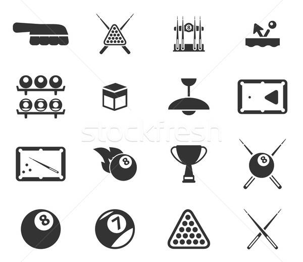 Billard einfach Symbole Symbol Web-Icons Benutzer Stock foto © ayaxmr