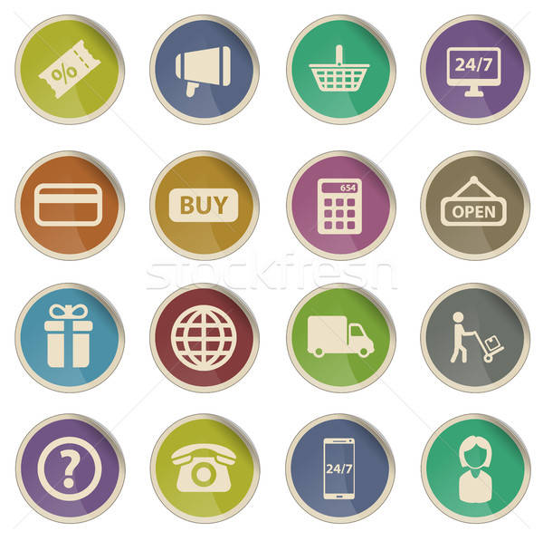 E-commerce simply icons Stock photo © ayaxmr