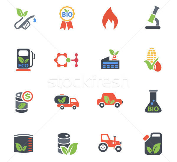 Bio combustible iconos de la web usuario interfaz Foto stock © ayaxmr