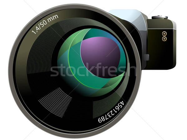 SLR Camera vector illustration Stock photo © ayaxmr