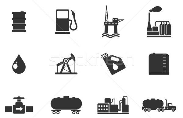 Öl Benzin Industrie Objekte Symbole einfach Stock foto © ayaxmr