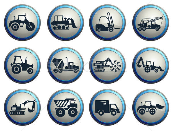 Transportation and Construction Machines icons Stock photo © ayaxmr
