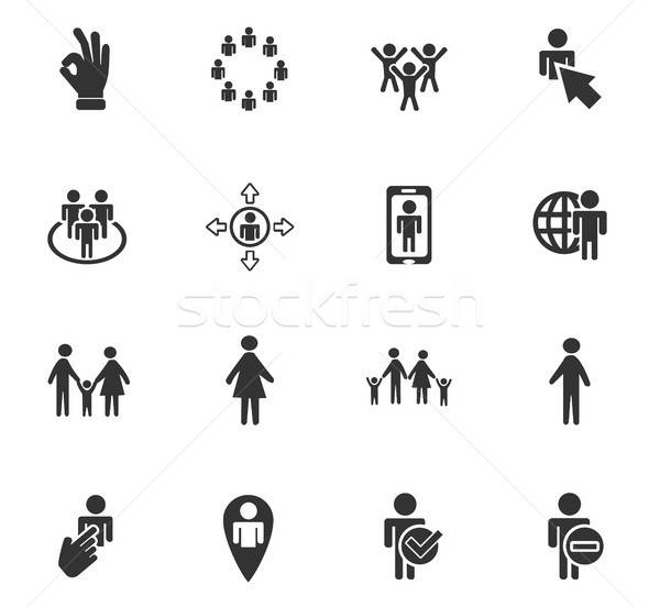 community icon set Stock photo © ayaxmr