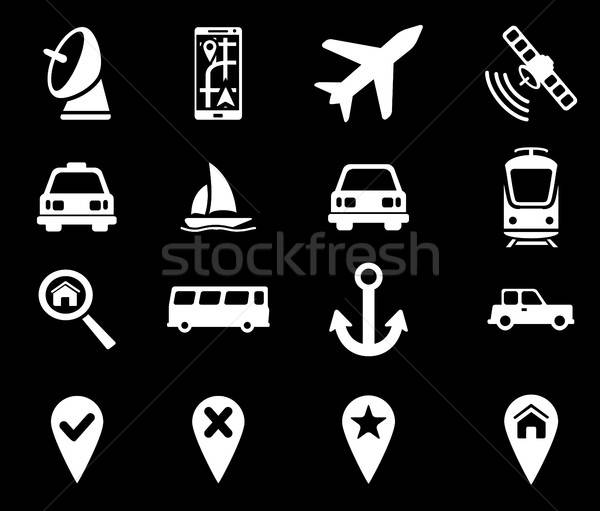 Navigation simply icons Stock photo © ayaxmr