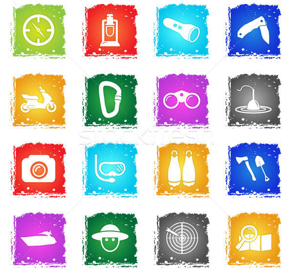 active recreation icon set Stock photo © ayaxmr