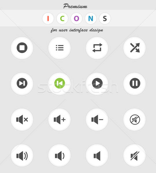 Media player icons Stock photo © ayaxmr
