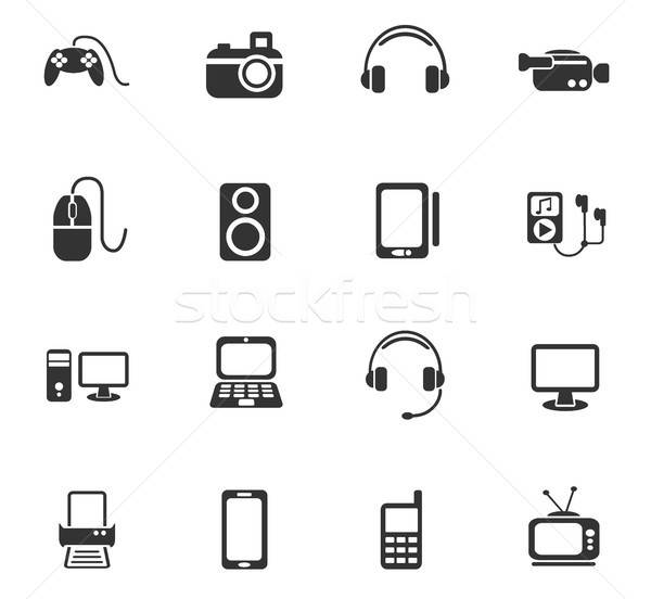 gadget icon set Stock photo © ayaxmr