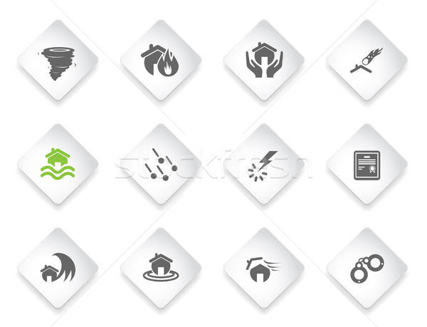 Home Insurance Icons Stock photo © ayaxmr