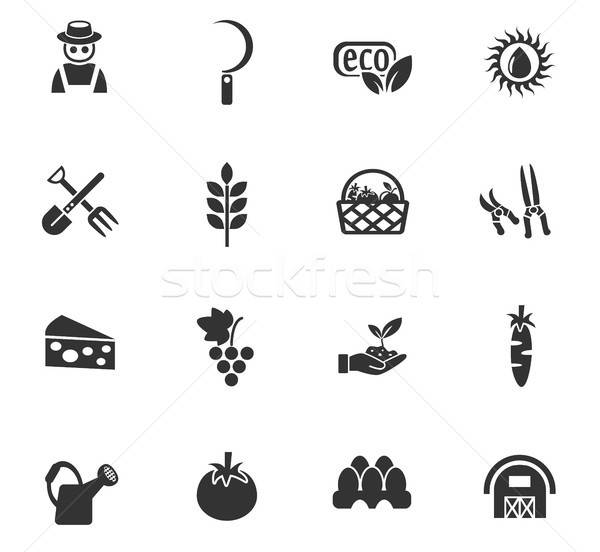 agriculture icon set Stock photo © ayaxmr