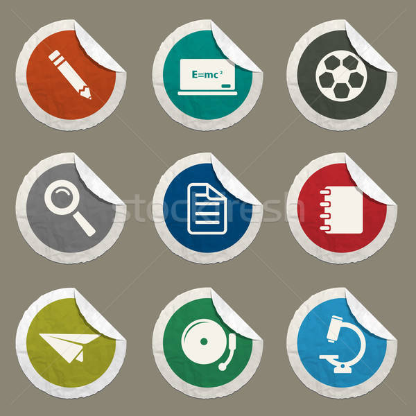 Stock photo: School simply icons