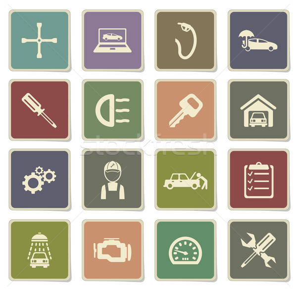 Car service simply icons Stock photo © ayaxmr