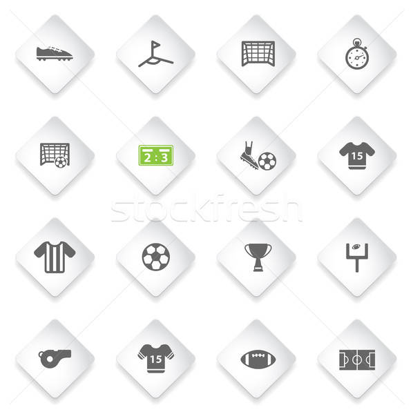 Football simply icons Stock photo © ayaxmr