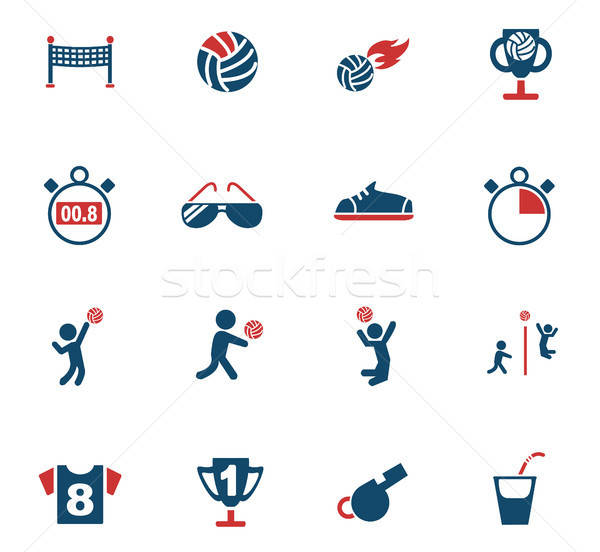 Voleibol os ícones do web usuário interface projeto Foto stock © ayaxmr