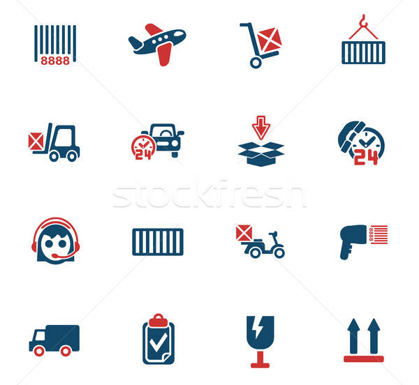 delivery service icon set Stock photo © ayaxmr