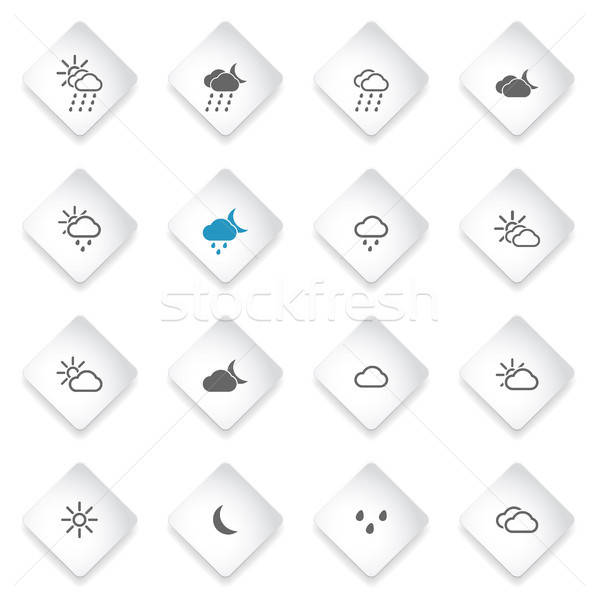 Weather simply icons Stock photo © ayaxmr