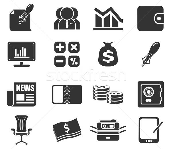 Business Finanzierung Web-Icons einfach Symbol Stift Stock foto © ayaxmr