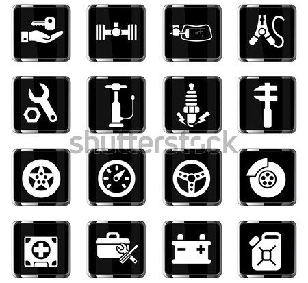Sicherheit Symbole einfach Web Benutzer Schnittstelle Stock foto © ayaxmr