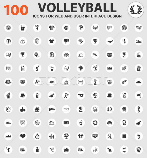 Voleibol ícones teia usuário interface Foto stock © ayaxmr