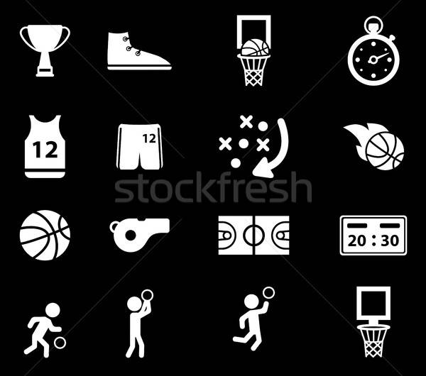 Stock photo: Basketball simply icons