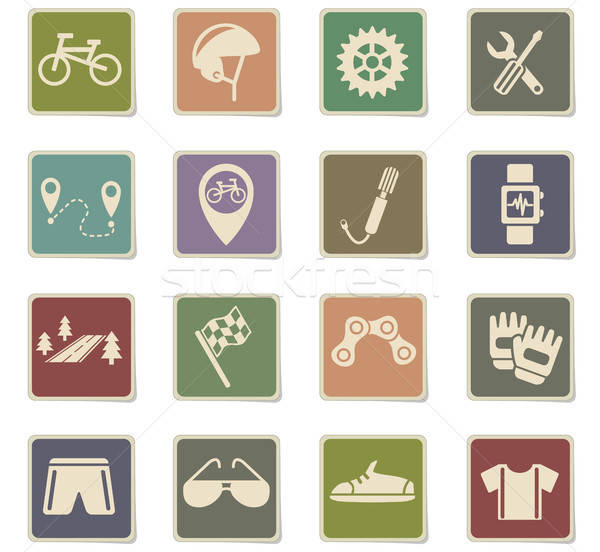 bicycle icon set Stock photo © ayaxmr