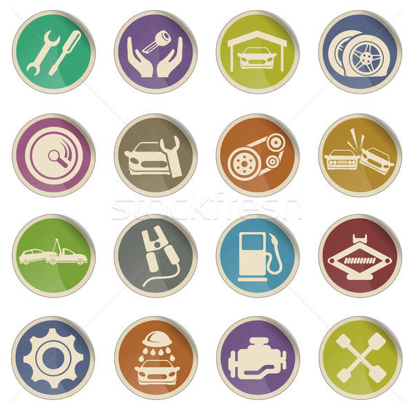 Auto Service Icons Stock photo © ayaxmr