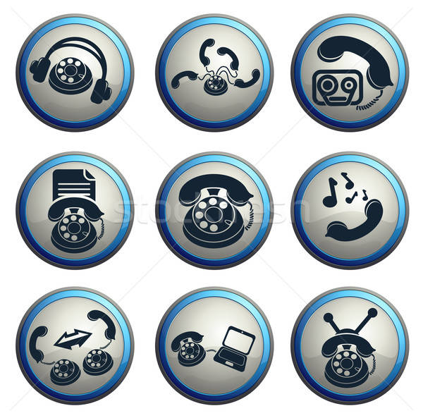 Telephone Icons icons Stock photo © ayaxmr