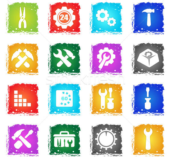 Stock photo: settings icon set