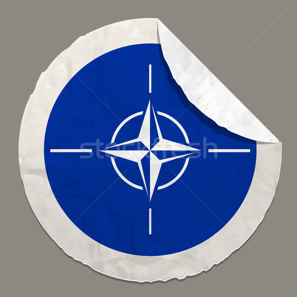 NATO flag on a paper label Stock photo © ayaxmr