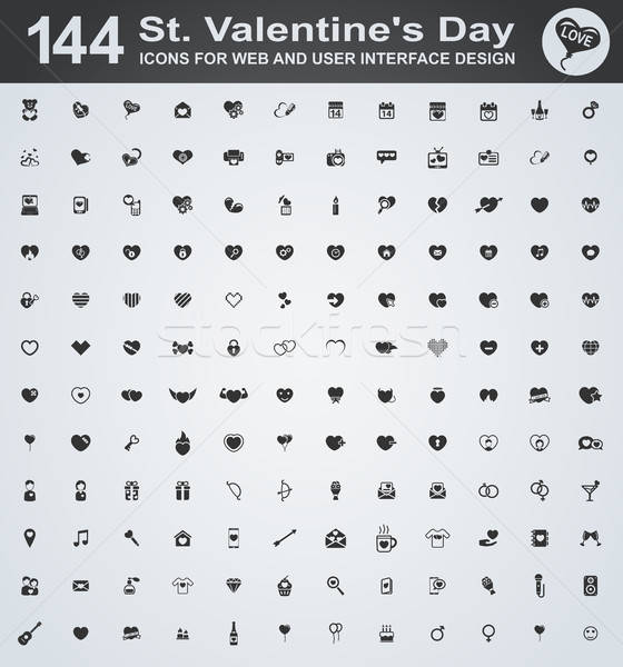 Valentines day icons Stock photo © ayaxmr