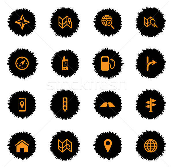 Navigation simply icons Stock photo © ayaxmr