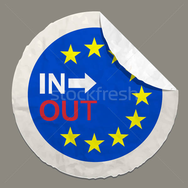 Brytyjski referendum koncepcje symbol papieru etykiety Zdjęcia stock © ayaxmr