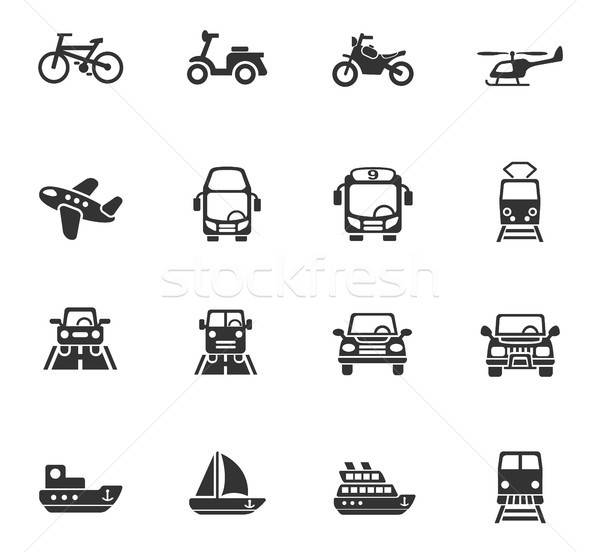 transport icon set Stock photo © ayaxmr