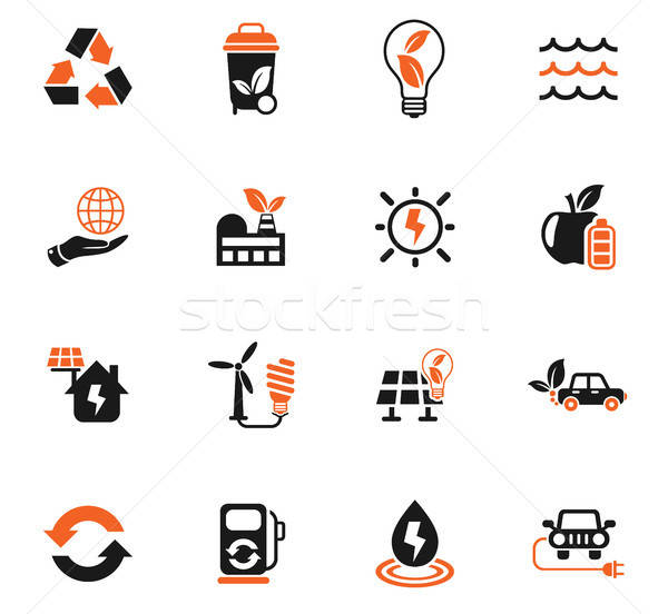 Alternativa energía iconos de la web usuario interfaz Foto stock © ayaxmr