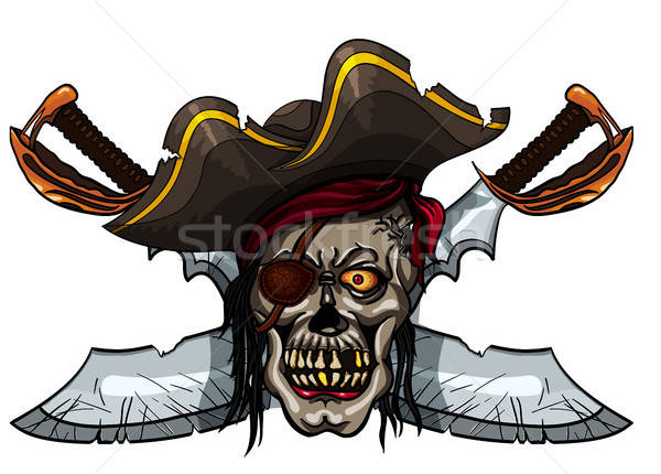 Stock photo: Pirate skull and crossed swords