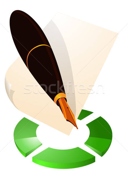 Comentarios vector icono pluma papel Foto stock © ayaxmr