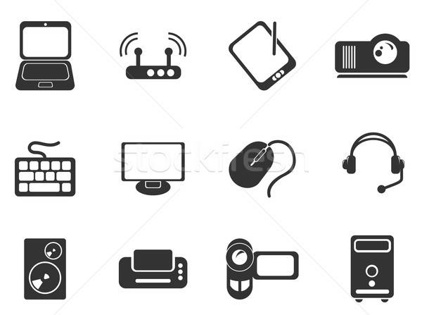 Apparecchiature informatiche semplice vettore icone semplicemente simboli Foto d'archivio © ayaxmr