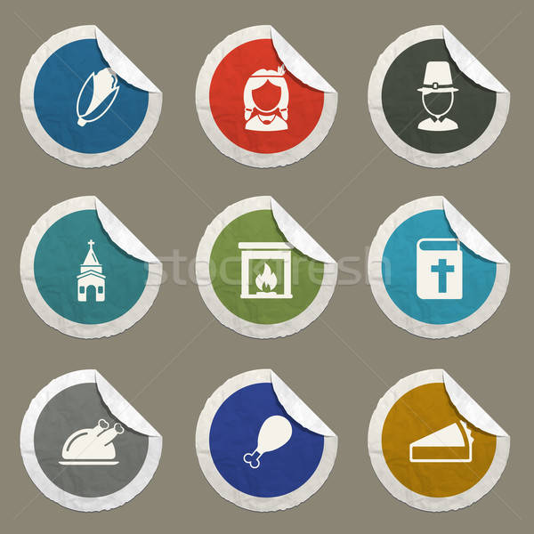 Stock photo: Thanksgiving simply icons