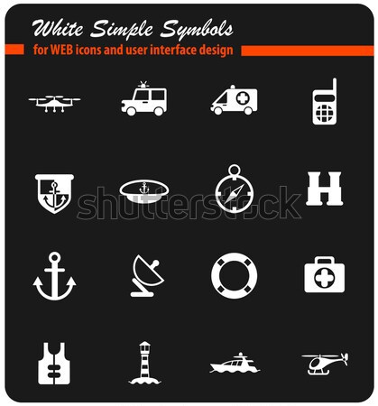 police icon set Stock photo © ayaxmr