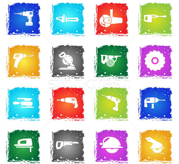 industrial equipment icon set Stock photo © ayaxmr