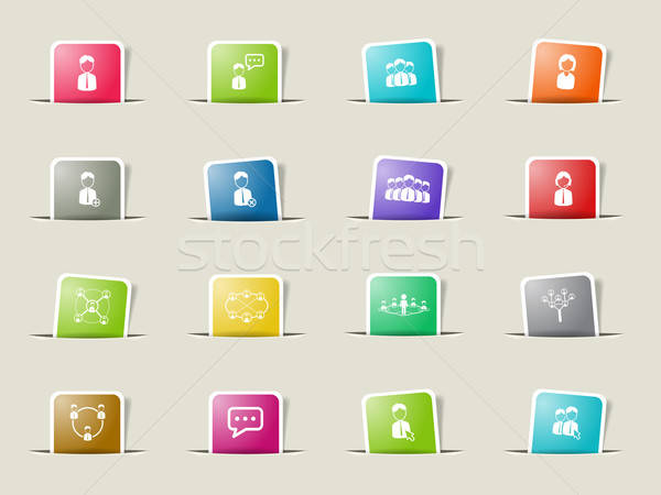Communicatie icon web gebruiker interface Stockfoto © ayaxmr