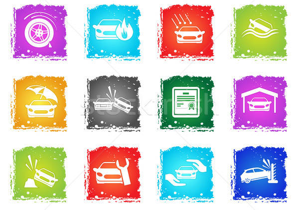 Stock photo: Car Insurance Icons