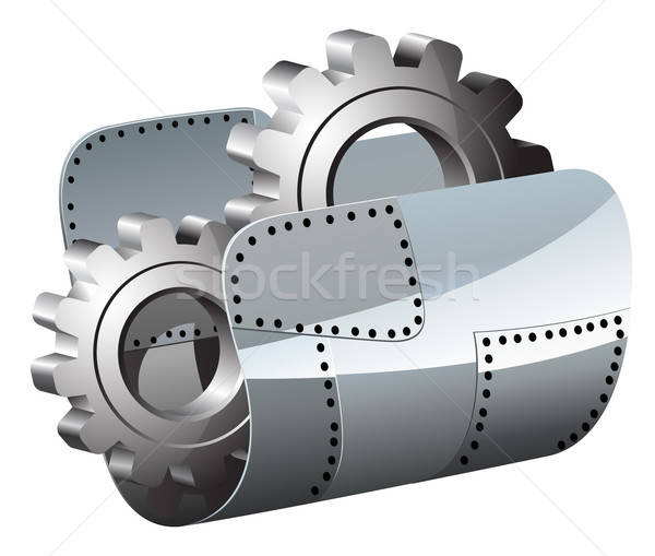 Steel settings folder vector illustration Stock photo © ayaxmr