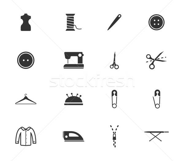 Schneiderei einfach Symbole Symbol Web-Icons Benutzer Stock foto © ayaxmr