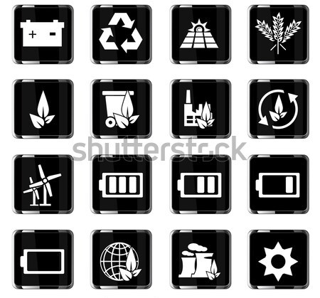 Alternative Energie Symbole einfach Web Benutzer Stock foto © ayaxmr